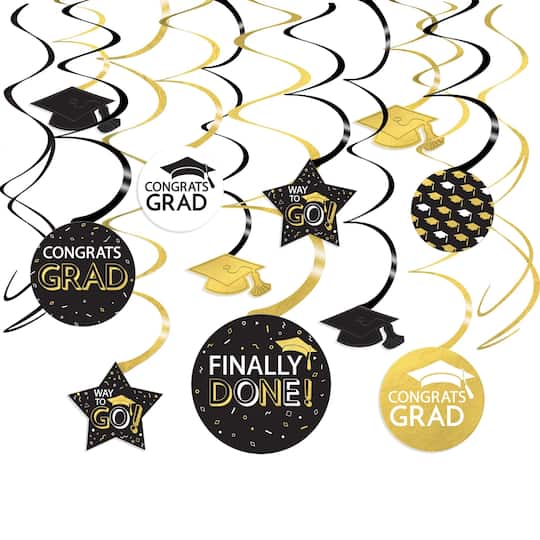 Congrats Grad Swirl Decoration Pack